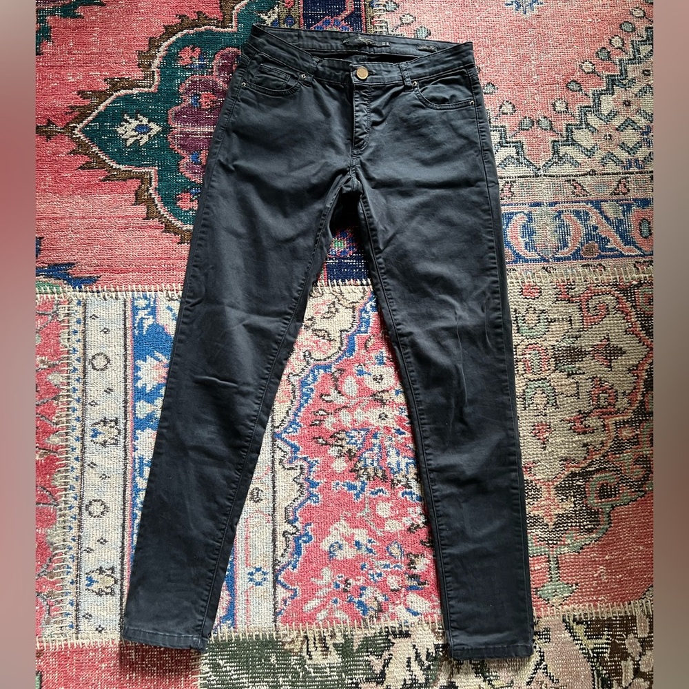 Zara Dark Grey Skinny Women's Cargo Utility Pants